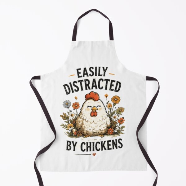 Item preview, Easily Distracted by Chickens - Cute Floral Hen designed and sold by GUINewAlex.