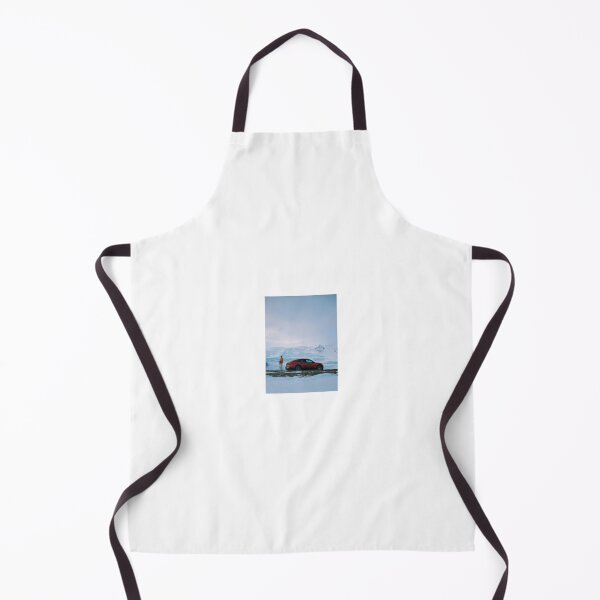 Item preview, Frosty mountain with red Porsche designed and sold by PotateyPrints.
