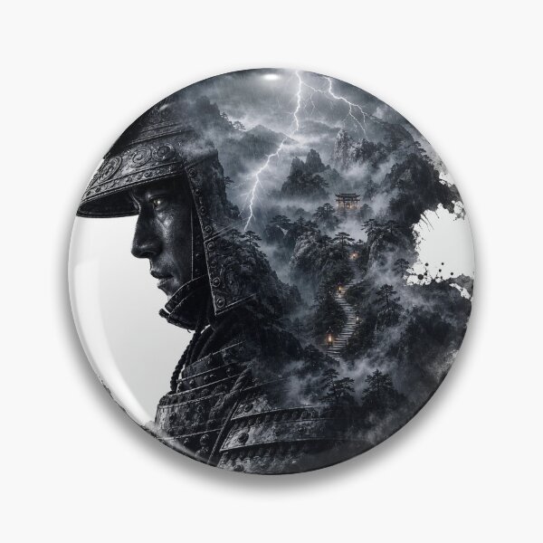 Item preview, Samurai Storm Double Exposure Art designed and sold by EasyTees4u.