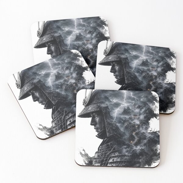 Item preview, Samurai Storm Double Exposure Art designed and sold by EasyTees4u.