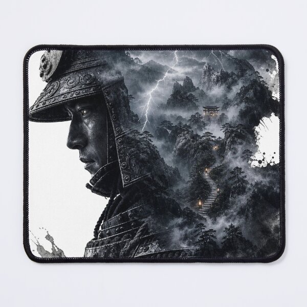 Item preview, Samurai Storm Double Exposure Art designed and sold by EasyTees4u.