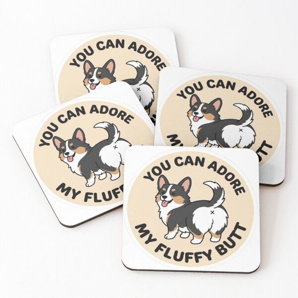 Item preview, You Can Adore My Fluffy Butt – Cute Tricolor Corgi Doodle designed and sold by DailyStruggleCo.