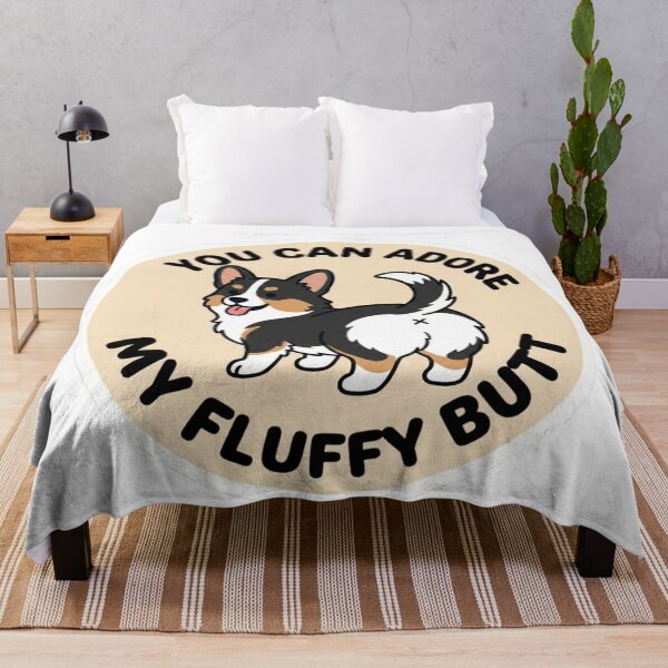 Item preview, You Can Adore My Fluffy Butt – Cute Tricolor Corgi Doodle designed and sold by DailyStruggleCo.