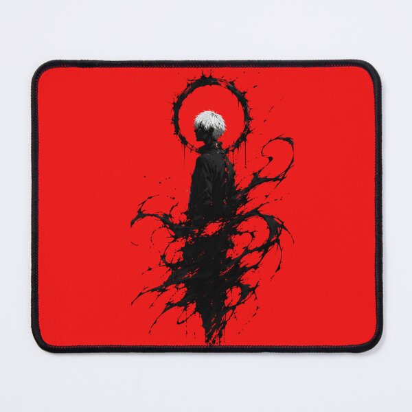 Item preview, Dark Halo Anime Silhouette – Gothic Red Black Aesthetic T-Shirt Design designed and sold by saamessart.