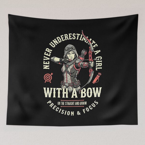 Item preview, Never Underestimate A Girl With A Bow Archery Archer designed and sold by GrandeDuc.