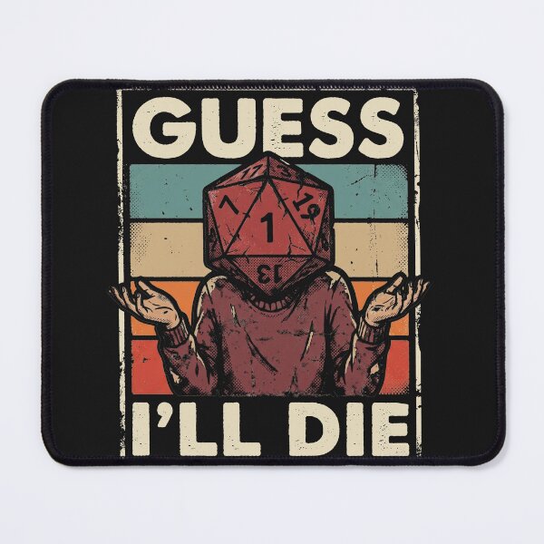 Item preview, Guess I'll Die Critical Fail D20 Dice Retro Sunset Humor designed and sold by AdyKurniawan.