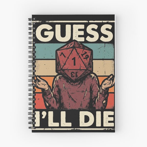 Item preview, Guess I'll Die Critical Fail D20 Dice Retro Sunset Humor designed and sold by AdyKurniawan.