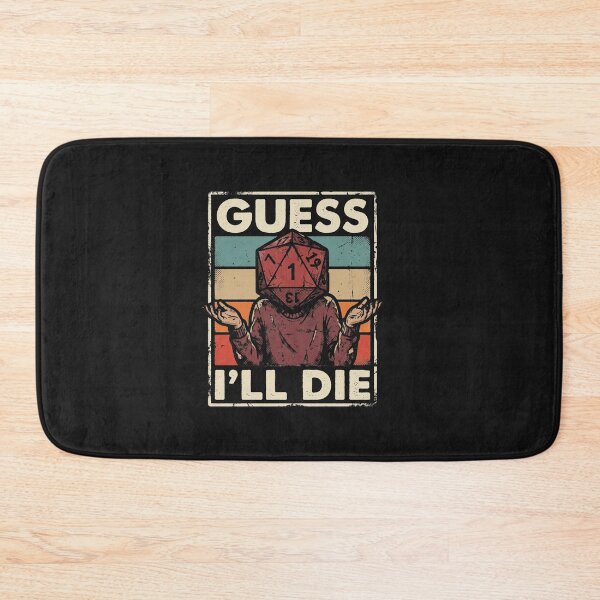 Item preview, Guess I'll Die Critical Fail D20 Dice Retro Sunset Humor designed and sold by AdyKurniawan.
