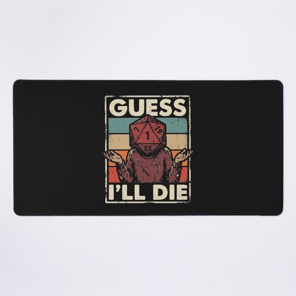 Item preview, Guess I'll Die Critical Fail D20 Dice Retro Sunset Humor designed and sold by AdyKurniawan.
