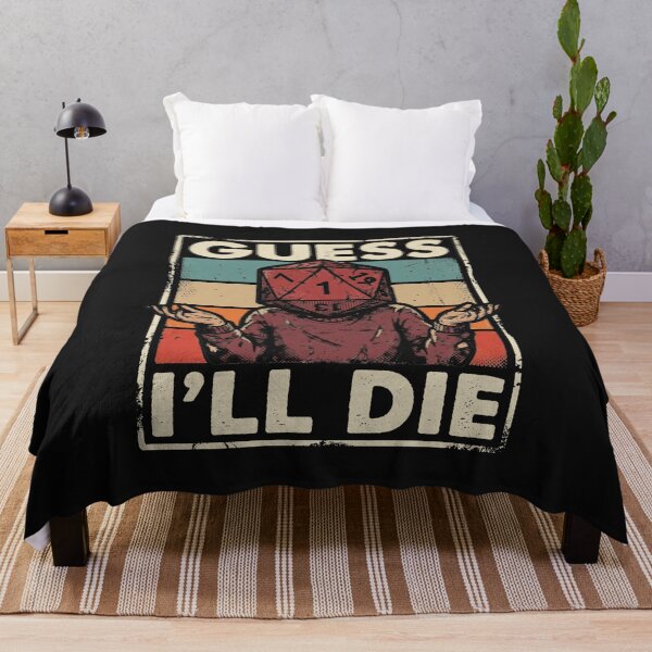 Item preview, Guess I'll Die Critical Fail D20 Dice Retro Sunset Humor designed and sold by AdyKurniawan.