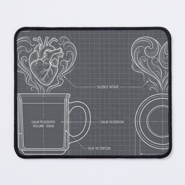 Item preview, The Blueprint of Calm: Technical Mug Schematic Art designed and sold by InnerwayStudio.