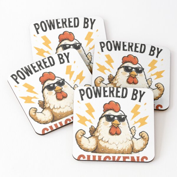 Item preview, Powered by Chickens - Funny Strong Rooster designed and sold by GUINewAlex.