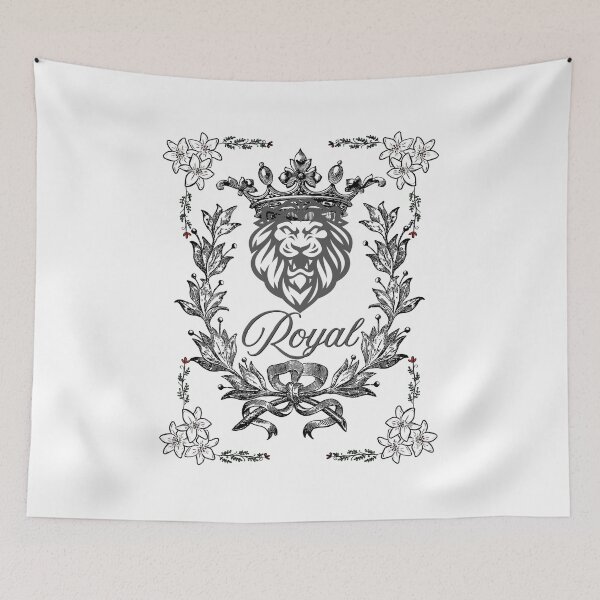 Item preview, Royal Lion Crown Vintage Floral Frame  designed and sold by ArtfulLife3456.
