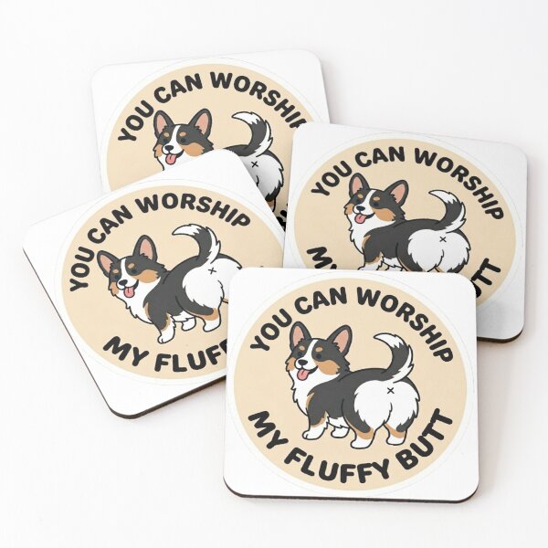 Item preview, You Can Worship My Fluffy Butt – Cute Tricolor Corgi Doodle designed and sold by DailyStruggleCo.