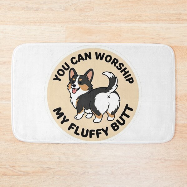 Item preview, You Can Worship My Fluffy Butt – Cute Tricolor Corgi Doodle designed and sold by DailyStruggleCo.