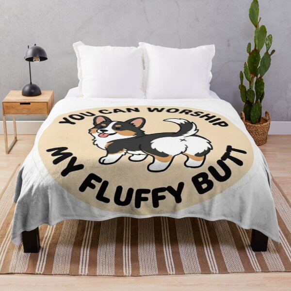 Item preview, You Can Worship My Fluffy Butt – Cute Tricolor Corgi Doodle designed and sold by DailyStruggleCo.