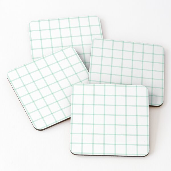 Item preview, White And Mint Mini Gingham Pattern designed and sold by pattern-archive.