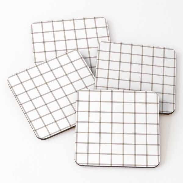 Item preview, White And Mocha Mini Gingham Pattern designed and sold by pattern-archive.