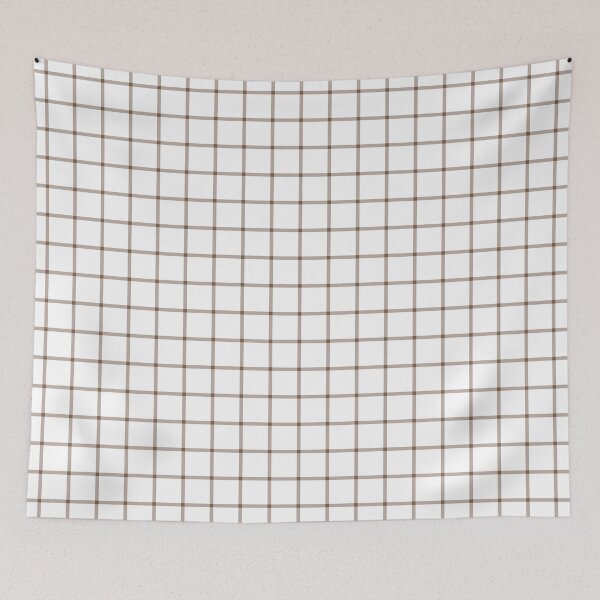 Item preview, White And Mocha Mini Gingham Pattern designed and sold by pattern-archive.