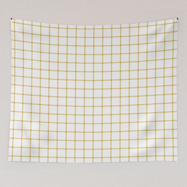 Item preview, White And Mustard Mini Gingham Pattern designed and sold by pattern-archive.