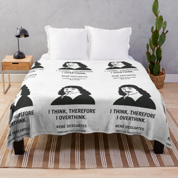 Item preview, René Descartes — I Think, Therefore I Overthink | Obscure Philosopher Fan Club designed and sold by Grand Illusions.