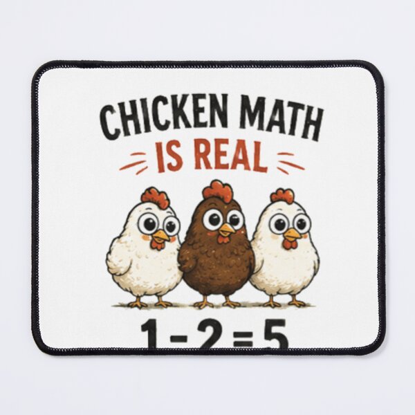 Item preview, Chicken Math Is Real - Funny 1-2=5 Formula designed and sold by GUINewAlex.