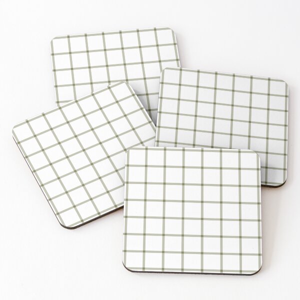 Item preview, White And Olive Mini Gingham Pattern designed and sold by pattern-archive.