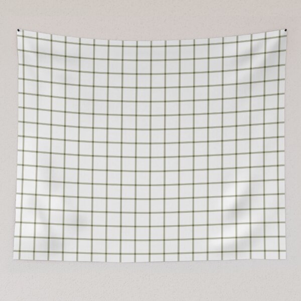 Item preview, White And Olive Mini Gingham Pattern designed and sold by pattern-archive.