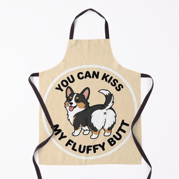 Item preview, You Can Kiss My Fluffy Butt – Cute Tricolor Corgi Doodle designed and sold by DailyStruggleCo.