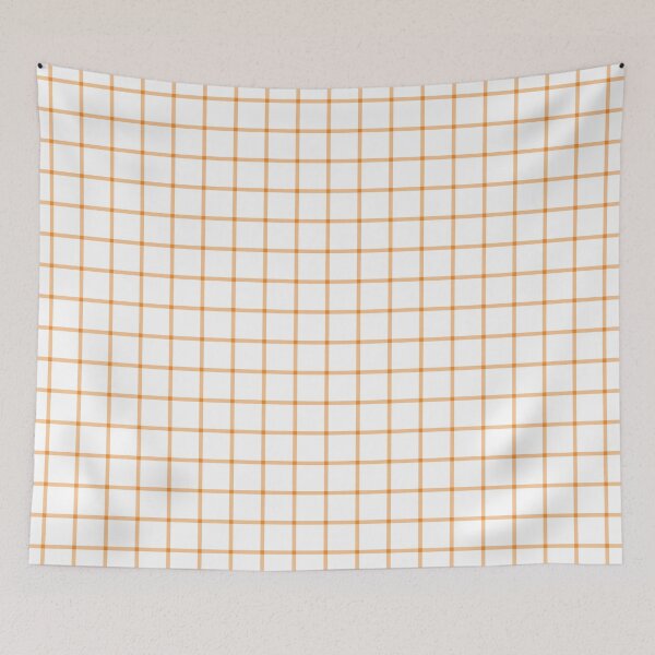Item preview, White And Orange Mini Gingham Pattern designed and sold by pattern-archive.
