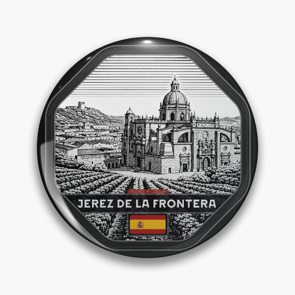 Item preview, Jerez de La Frontera Spain Linocut Style  designed and sold by Thistle-TShop.