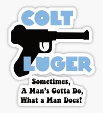 Colt Luger - F is for Family Retro Sticker