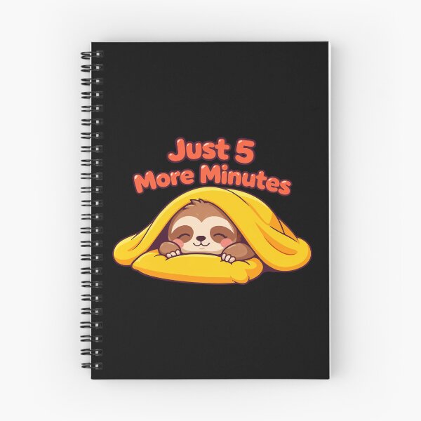 Item preview, Cute Sloth Just 5 More Minutes Funny Sleep Lover Design T-Shirt designed and sold by DarojadNR.