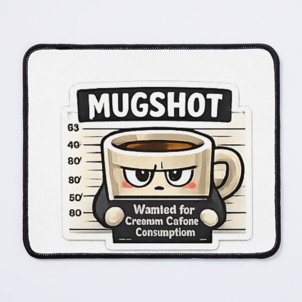 Item preview, Mugshot Coffee Sticker | Wanted for Excessive Caffeine Consumption | Funny Coffee Lover Decal designed and sold by Jyotisima8929.