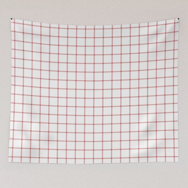 Item preview, White And Pastel Red Mini Gingham Pattern designed and sold by pattern-archive.