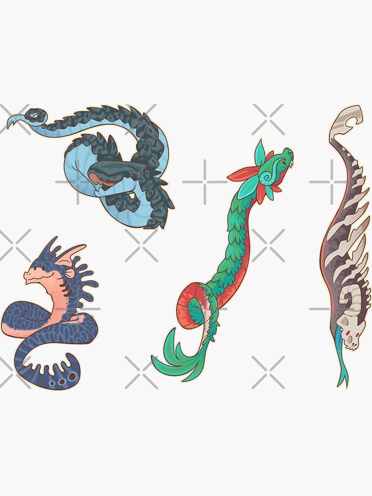 Dragons stickers Sticker for Sale by Colordrilos