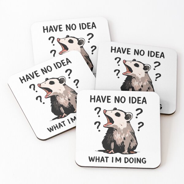 Item preview, Have No Idea What I’m Doing – Funny Confused Opossum Design designed and sold by FAFshop.