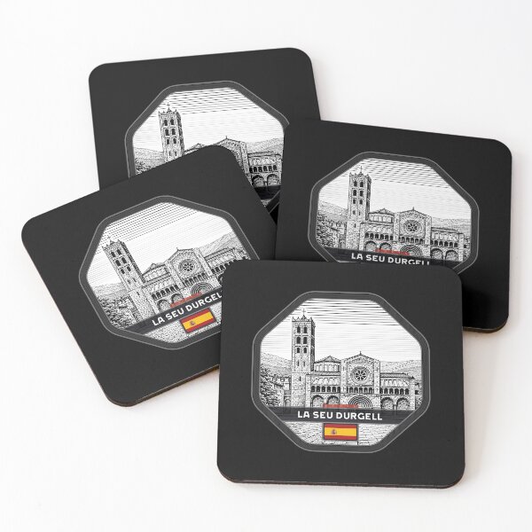 Item preview, La Seu Durgell Spain Linocut Style  designed and sold by Thistle-TShop.