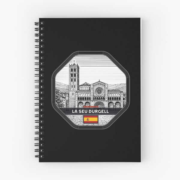 Item preview, La Seu Durgell Spain Linocut Style  designed and sold by Thistle-TShop.