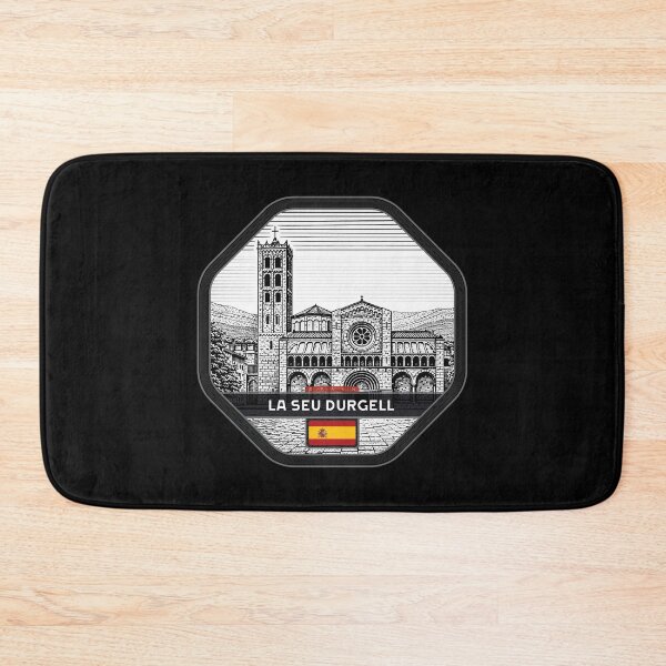 Item preview, La Seu Durgell Spain Linocut Style  designed and sold by Thistle-TShop.