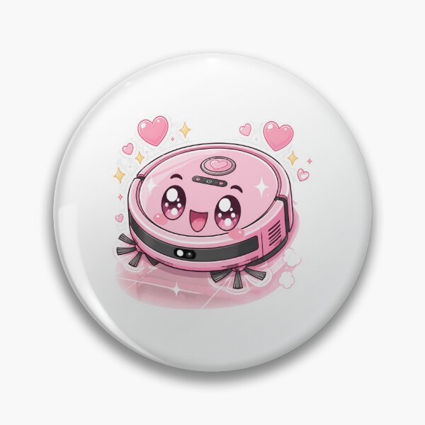 Item preview, Cute Robot Vacuum with Hearts designed and sold by OksArtStudio.