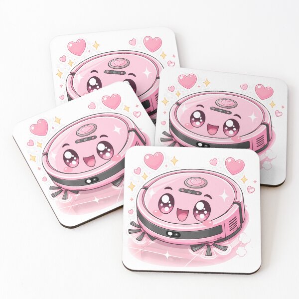 Item preview, Cute Robot Vacuum with Hearts designed and sold by OksArtStudio.