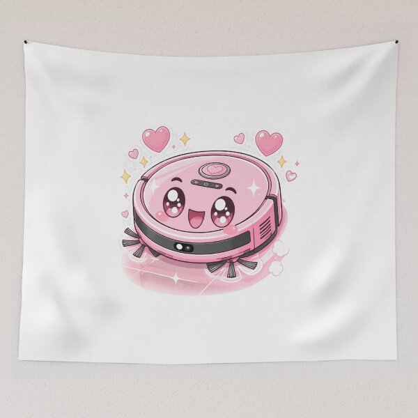 Item preview, Cute Robot Vacuum with Hearts designed and sold by OksArtStudio.