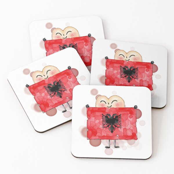 Item preview, Cute Heart Holding Albania Flag Patriotic Design designed and sold by iamKRUK.