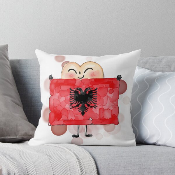Item preview, Cute Heart Holding Albania Flag Patriotic Design designed and sold by iamKRUK.
