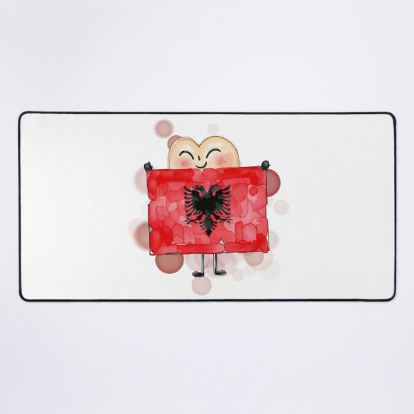 Item preview, Cute Heart Holding Albania Flag Patriotic Design designed and sold by iamKRUK.