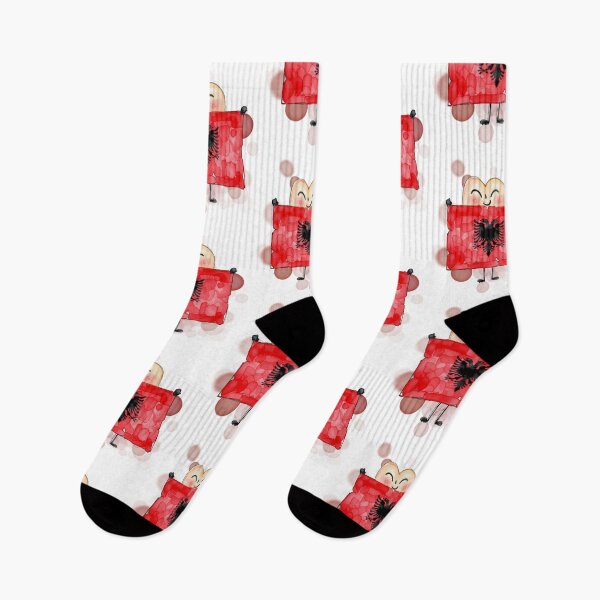 Item preview, Cute Heart Holding Albania Flag Patriotic Design designed and sold by iamKRUK.