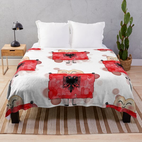 Item preview, Cute Heart Holding Albania Flag Patriotic Design designed and sold by iamKRUK.