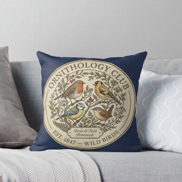 Item preview, Ornithology Club Vintage Badge Wild Birds Nature Art designed and sold by CalmCapy Co.