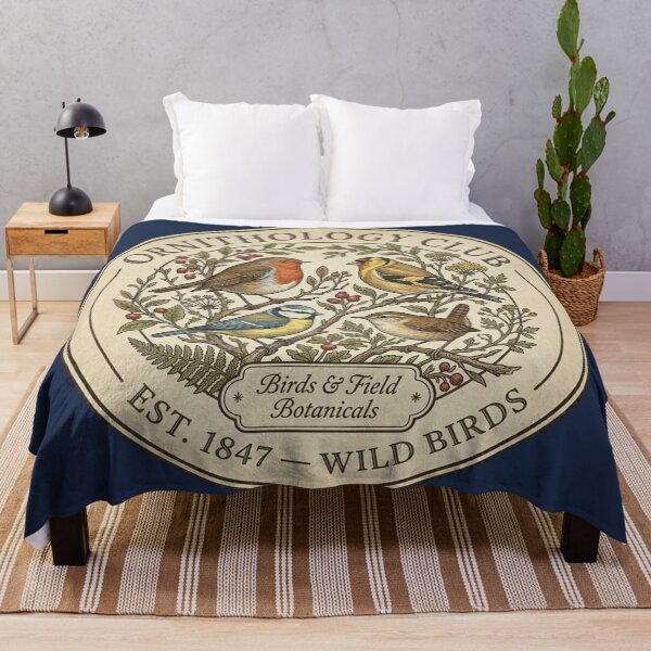 Item preview, Ornithology Club Vintage Badge Wild Birds Nature Art designed and sold by CalmCapy Co.